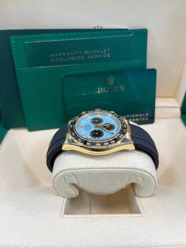 Rolex Daytona Yellow Gold Daytona Tiffany Dial on Oysterflex New 2025 Release Reference 126518 - Image 15