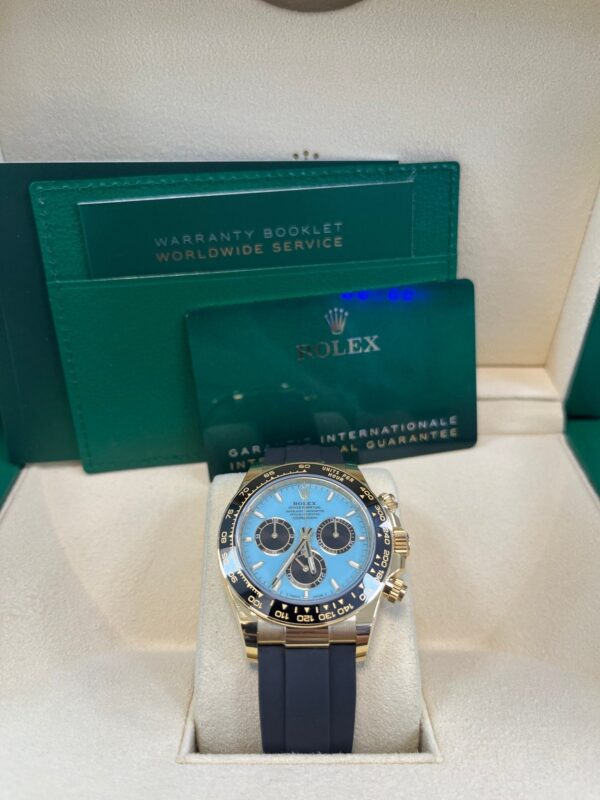 Rolex Daytona Yellow Gold Daytona Tiffany Dial on Oysterflex New 2025 Release Reference 126518 - Image 10