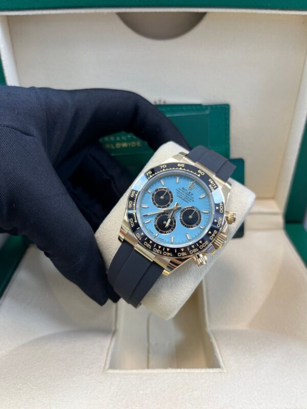 Rolex Daytona Yellow Gold Daytona Tiffany Dial on Oysterflex New 2025 Release Reference 126518 - Image 2