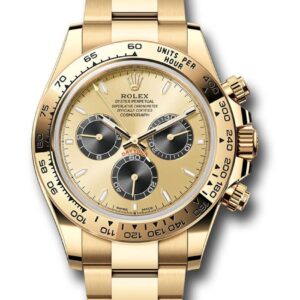 Rolex Daytona Yellow Gold Golden And Black Index Dial Oyster Bracelet 126508