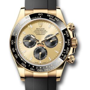 Rolex Daytona Yellow Gold Golden And Black Index Dial Oysterflex Strap 126518ln