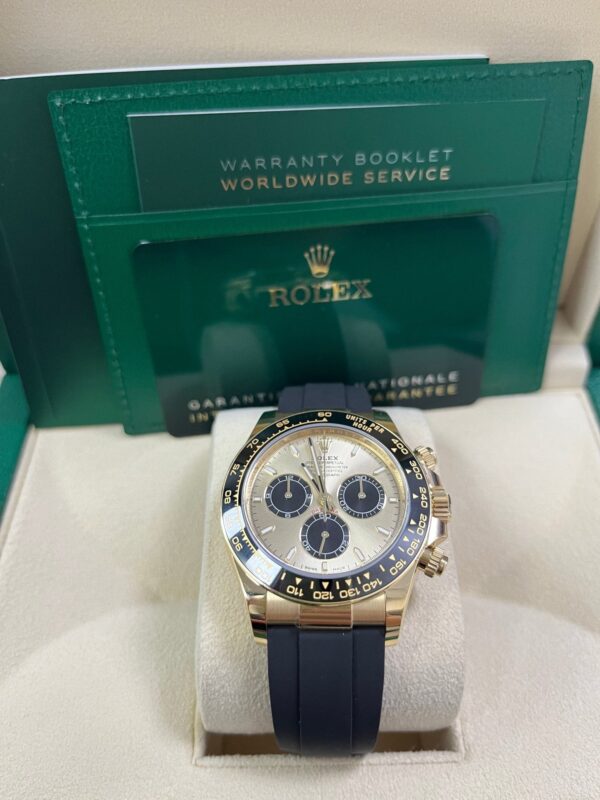 Rolex Daytona Yellow Gold Golden And Black Index Dial Oysterflex Strap 126518ln - Image 3