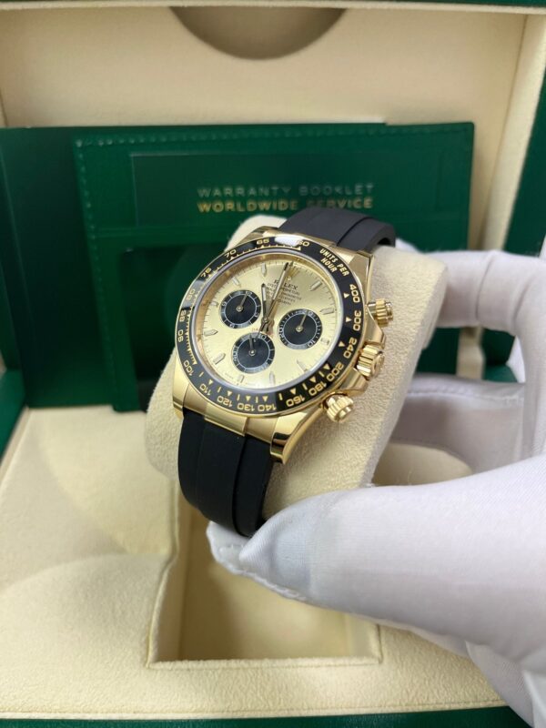 Rolex Daytona Yellow Gold Golden And Black Index Dial Oysterflex Strap 126518ln - Image 2