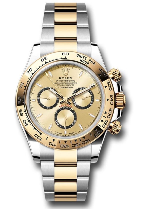 Rolex Daytona Yellow Rolesor Cosmograph Daytona Golden Index Dial Oyster Bracelet 126503