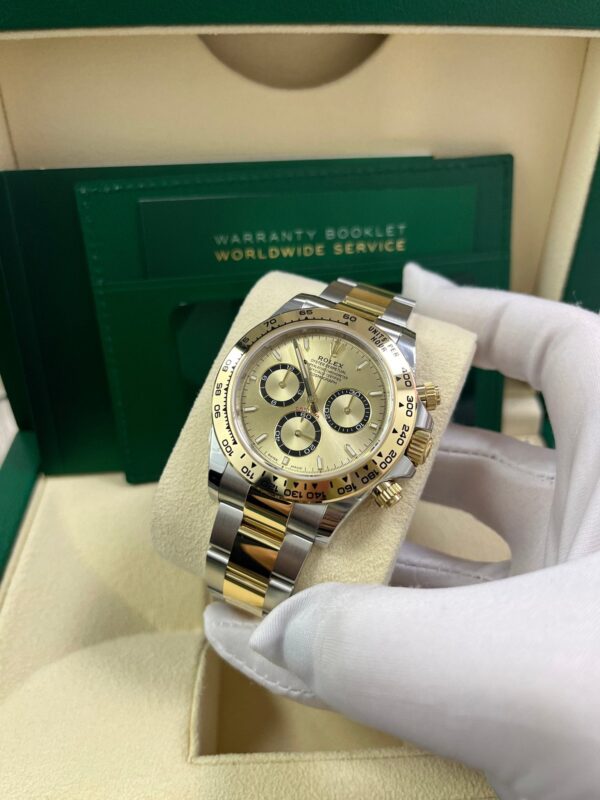 Rolex Daytona Yellow Rolesor Cosmograph Daytona Golden Index Dial Oyster Bracelet 126503 - Image 7