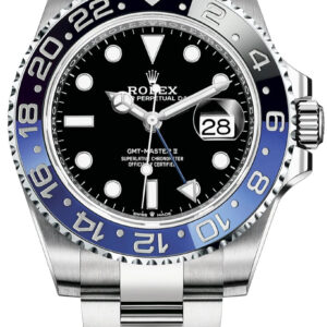 Rolex GMT-Master II 40 Watch - Black and Blue Batman Bezel - Black Dial - Oyster Bracelet (Ref# 126710BLNR)