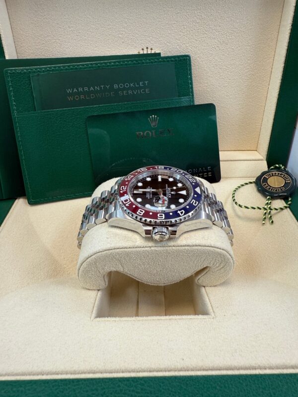 Rolex GMT-Master II Steel Blue & Red "Pepsi" Bezel and Black Dial (Ref# 126710BLRO) - Image 12
