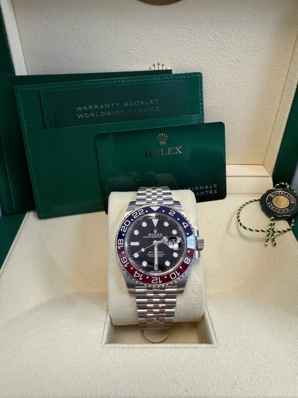 Rolex GMT-Master II Steel Blue & Red "Pepsi" Bezel and Black Dial (Ref# 126710BLRO) - Image 14