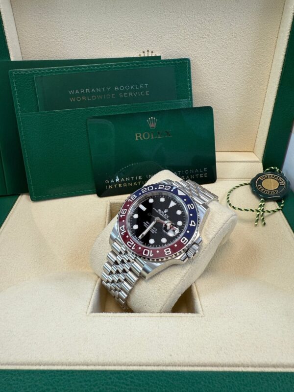 Rolex GMT-Master II Steel Blue & Red "Pepsi" Bezel and Black Dial (Ref# 126710BLRO) - Image 15