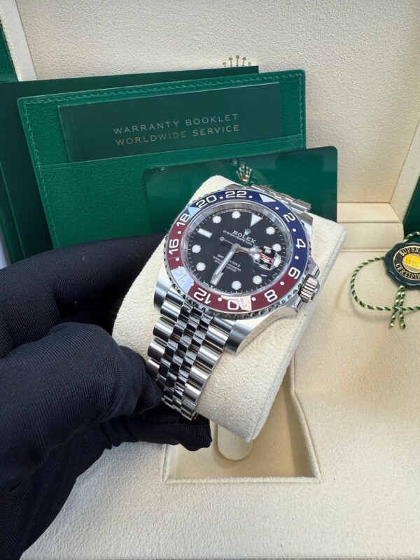 Rolex GMT-Master II Steel Blue & Red "Pepsi" Bezel and Black Dial (Ref# 126710BLRO) - Image 2