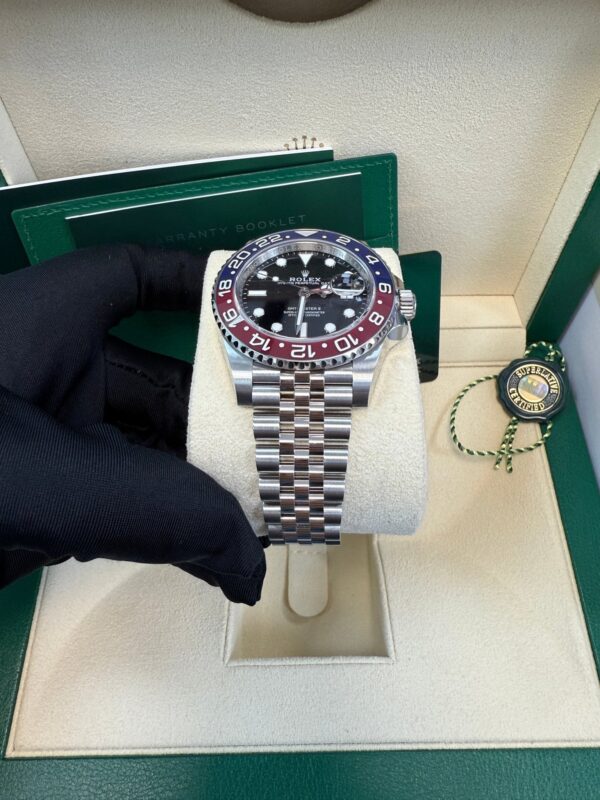 Rolex GMT-Master II Steel Blue & Red "Pepsi" Bezel and Black Dial (Ref# 126710BLRO) - Image 4