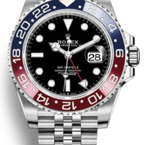 Rolex GMT-Master II Steel Blue & Red "Pepsi" Bezel and Black Dial (Ref# 126710BLRO)