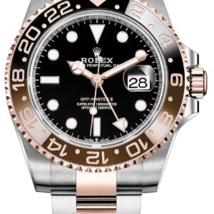Rolex GMT-Master II Two-Tone Stainless Steel and Rose Gold - "The Rootbeer"- Black and Brown Bezel - Oyster Bracelet (Ref# 126711CHNR)