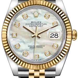 Rolex Mother of Pearl Dial Jubilee Two-Tone Yellow Gold Datejust 36 (Reference 126233)