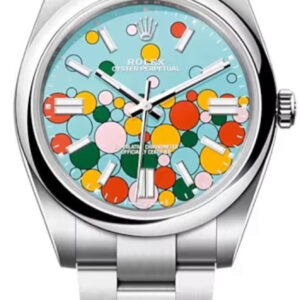 Rolex Oyster Perpetual Oyster Perpetual 41 Celebration Dial New 2023 Release 124300 Turquoise Colorful Dial