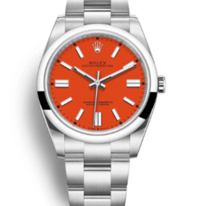 Rolex Oyster Perpetual 41 Red Dial Oyster Bracelet 124300