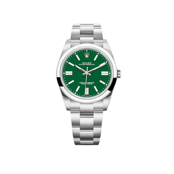 Rolex Oyster Perpetual 41 Stainless Steel - Green Index Dial - Oyster Bracelet (Ref# 124300)