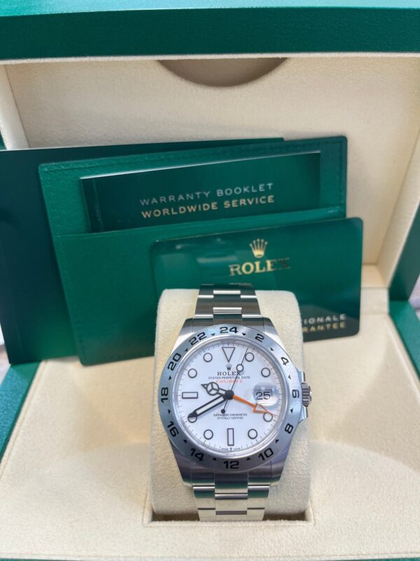 Rolex Oyster Perpetual Explorer II Oystersteel White Dial Oyster Bracelet (Ref# 226570) - Image 6