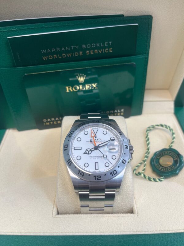 Rolex Oyster Perpetual Explorer II Oystersteel White Dial Oyster Bracelet (Ref# 226570) - Image 7