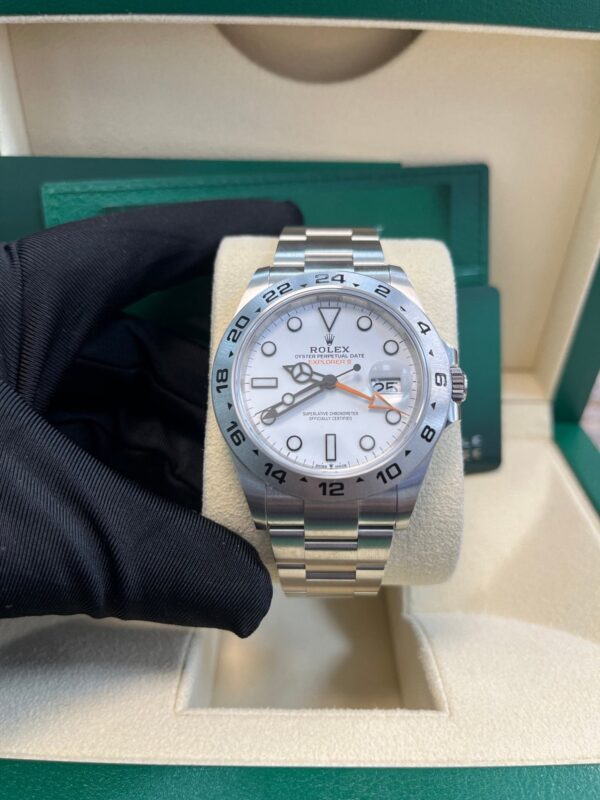 Rolex Oyster Perpetual Explorer II Oystersteel White Dial Oyster Bracelet (Ref# 226570) - Image 3