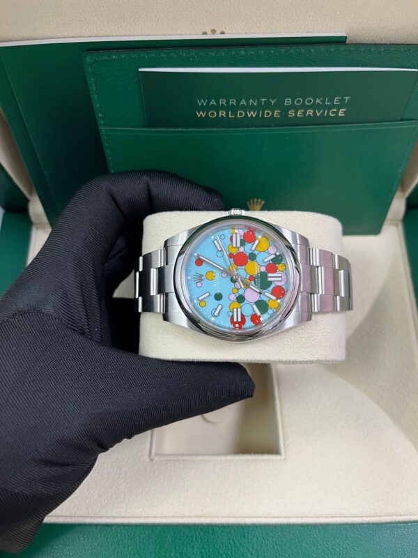 Rolex Oyster Perpetual Oyster Perpetual 41 Celebration Dial New 2023 Release 124300 Turquoise Colorful Dial - Image 11