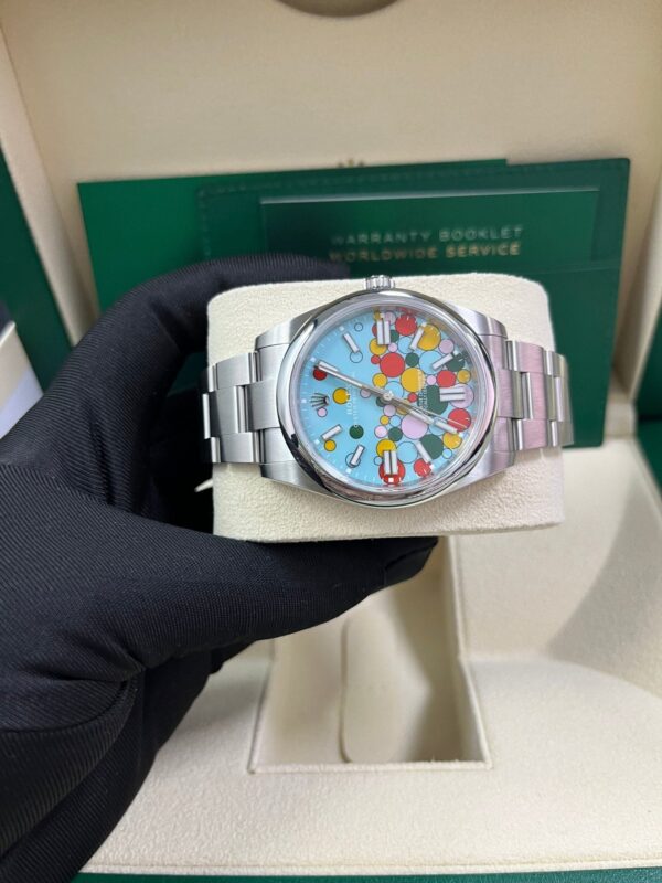 Rolex Oyster Perpetual Oyster Perpetual 41 Celebration Dial New 2023 Release 124300 Turquoise Colorful Dial - Image 10