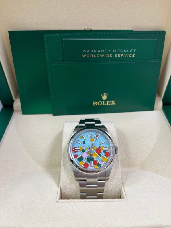 Rolex Oyster Perpetual Oyster Perpetual 41 Celebration Dial New 2023 Release 124300 Turquoise Colorful Dial - Image 4
