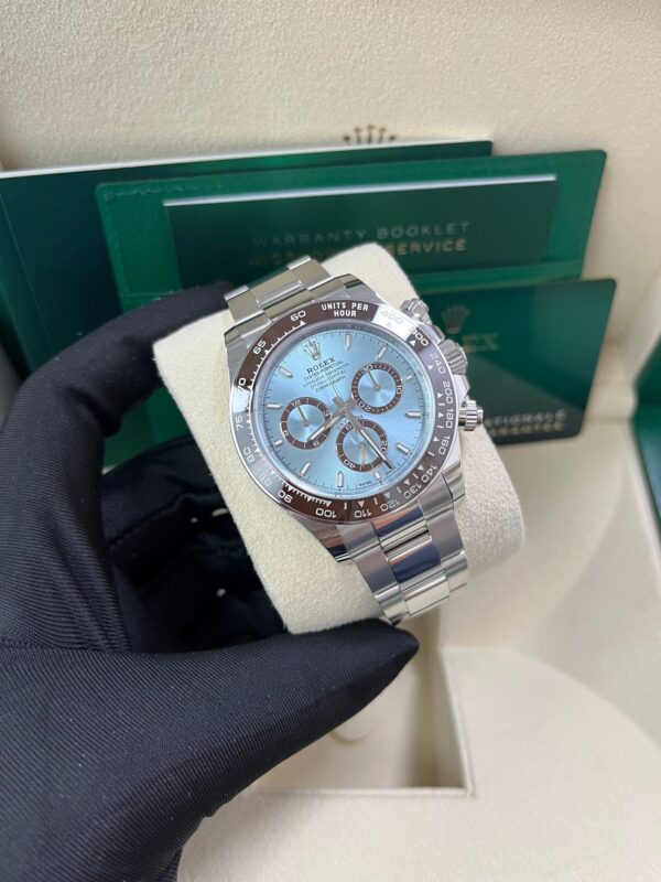 Rolex Platinum Cosmograph Daytona Ice Blue Index Dial Oyster Bracelet 126506 - Image 14