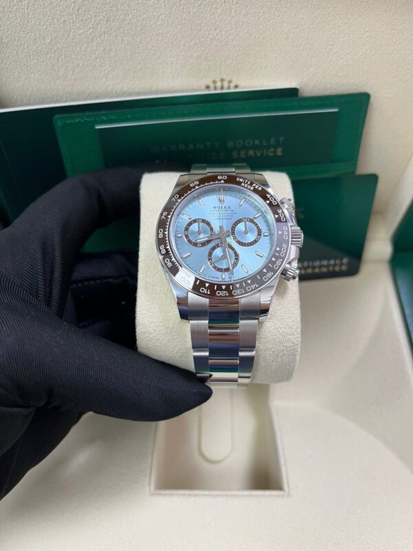 Rolex Platinum Cosmograph Daytona Ice Blue Index Dial Oyster Bracelet 126506 - Image 12