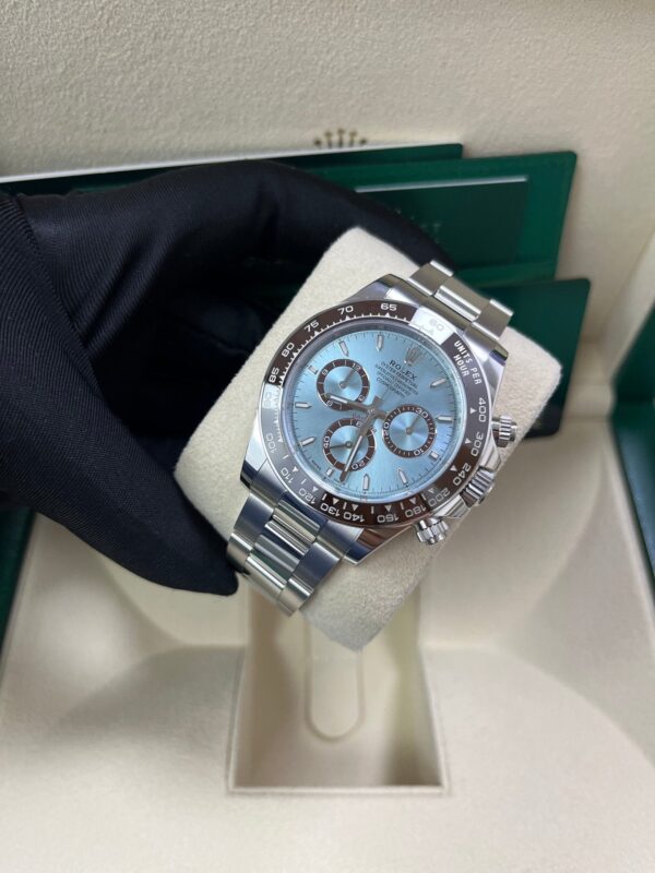 Rolex Platinum Cosmograph Daytona Ice Blue Index Dial Oyster Bracelet 126506 - Image 13