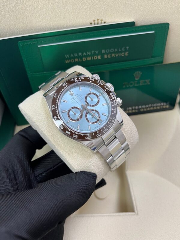 Rolex Platinum Cosmograph Daytona Ice Blue Index Dial Oyster Bracelet 126506 - Image 5