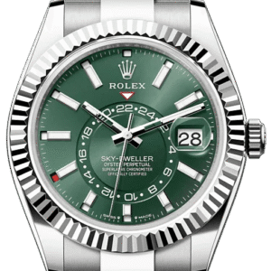Rolex Sky-Dweller 42 mm Oystersteel and White Gold Green Dial Sky Dweller 336934