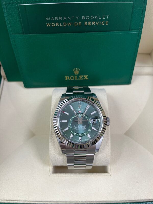 Rolex Sky-Dweller 42 mm Oystersteel and White Gold Green Dial Sky Dweller 336934 - Image 13