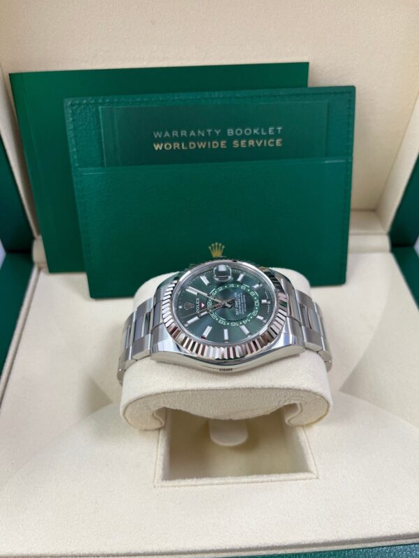 Rolex Sky-Dweller 42 mm Oystersteel and White Gold Green Dial Sky Dweller 336934 - Image 11