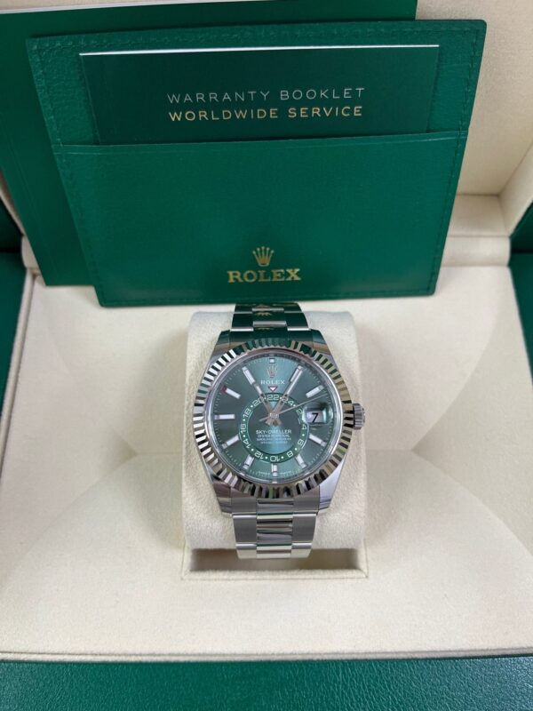 Rolex Sky-Dweller 42 mm Oystersteel and White Gold Green Dial Sky Dweller 336934 - Image 14