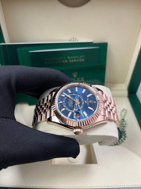 Rolex Sky-Dweller 42mm Blue Dial Rose Gold Jubilee Bracelet 336935 - Image 3