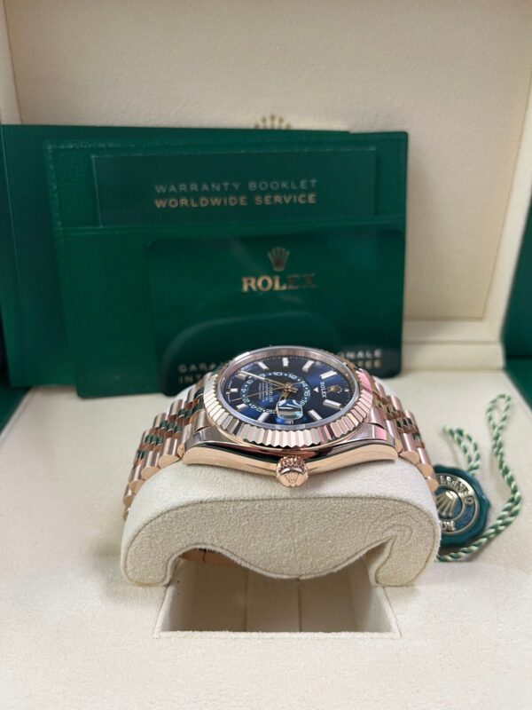 Rolex Sky-Dweller 42mm Blue Dial Rose Gold Jubilee Bracelet 336935 - Image 7