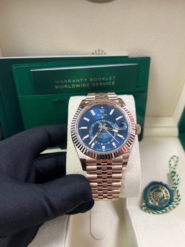 Rolex Sky-Dweller 42mm Blue Dial Rose Gold Jubilee Bracelet 336935 - Image 2