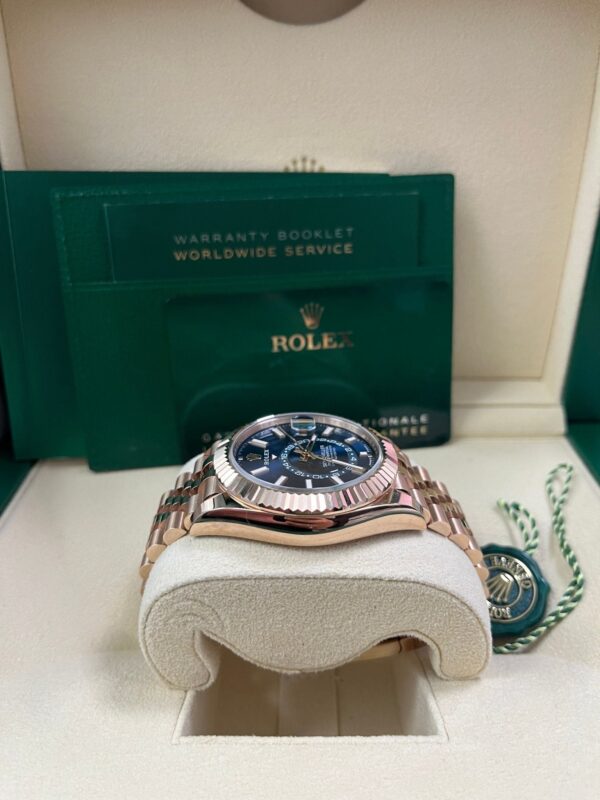 Rolex Sky-Dweller 42mm Blue Dial Rose Gold Jubilee Bracelet 336935 - Image 6