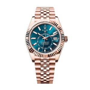 Rolex Sky-Dweller 42mm Blue Dial Rose Gold Jubilee Bracelet 336935