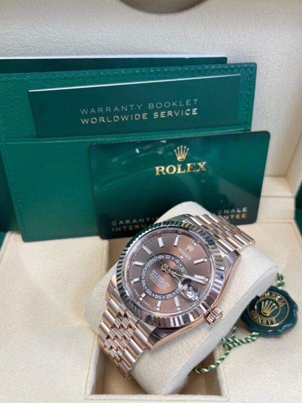 Rolex Sky-Dweller Chocolate Dial Jubilee Bracelet 336935 - Image 8