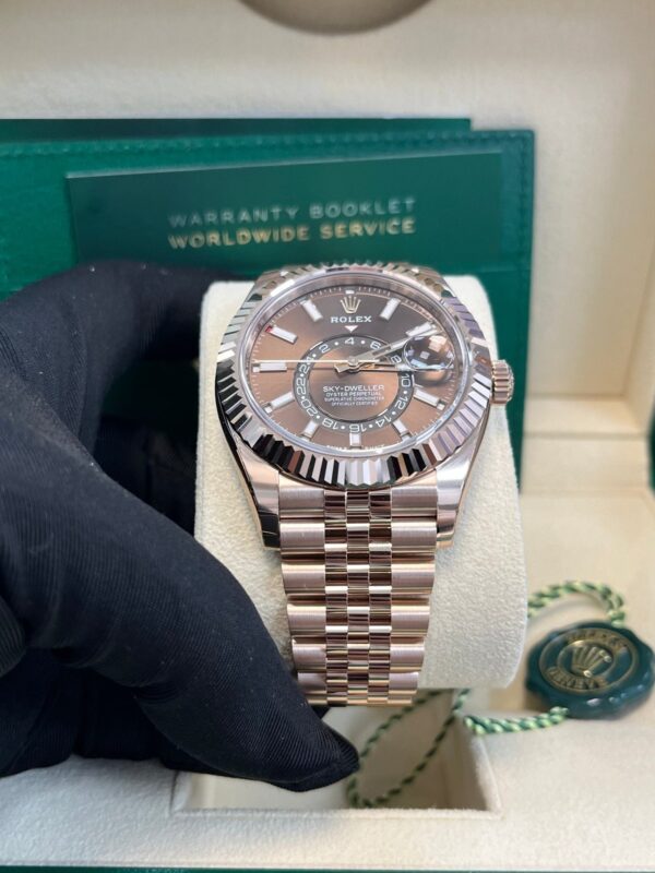 Rolex Sky-Dweller Chocolate Dial Jubilee Bracelet 336935 - Image 4