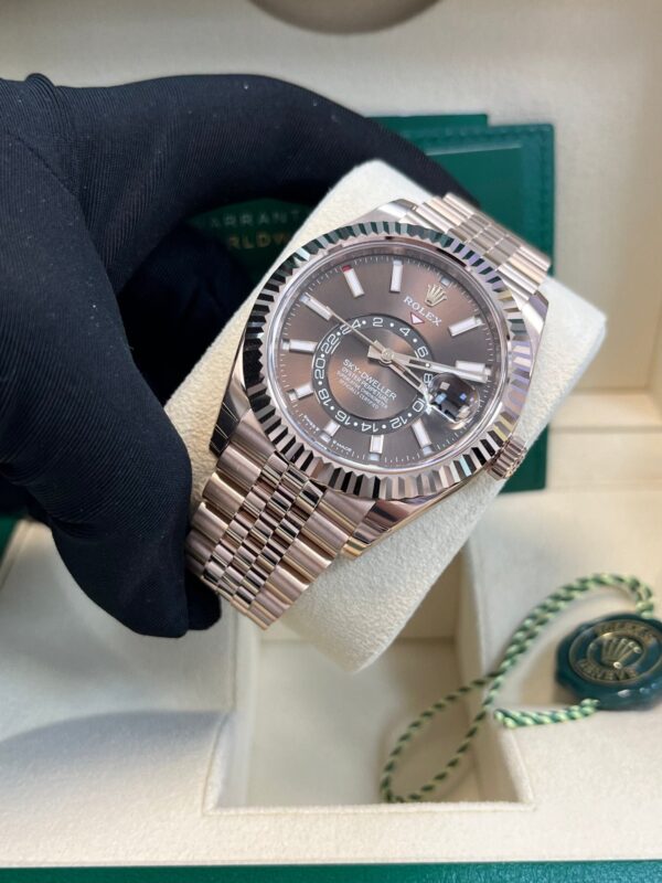 Rolex Sky-Dweller Chocolate Dial Jubilee Bracelet 336935 - Image 12