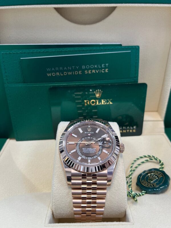 Rolex Sky-Dweller Chocolate Dial Jubilee Bracelet 336935 - Image 5
