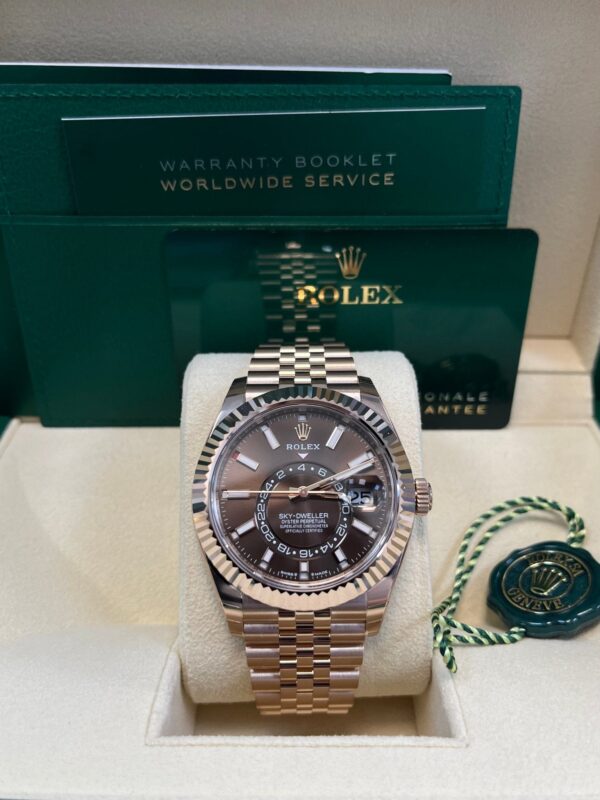 Rolex Sky-Dweller Chocolate Dial Jubilee Bracelet 336935 - Image 6