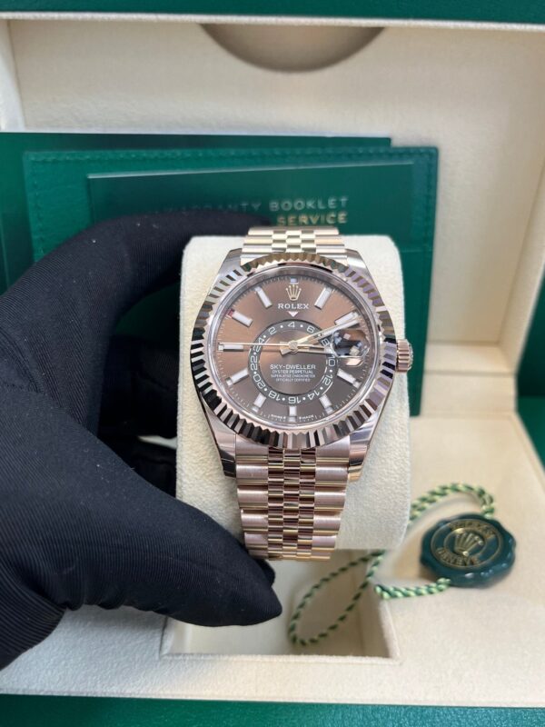 Rolex Sky-Dweller Chocolate Dial Jubilee Bracelet 336935 - Image 3