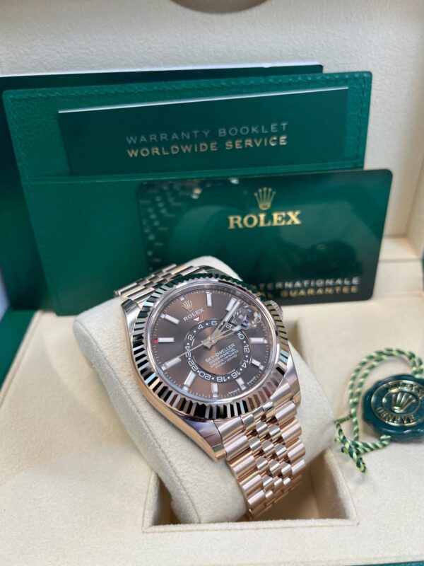 Rolex Sky-Dweller Chocolate Dial Jubilee Bracelet 336935 - Image 7