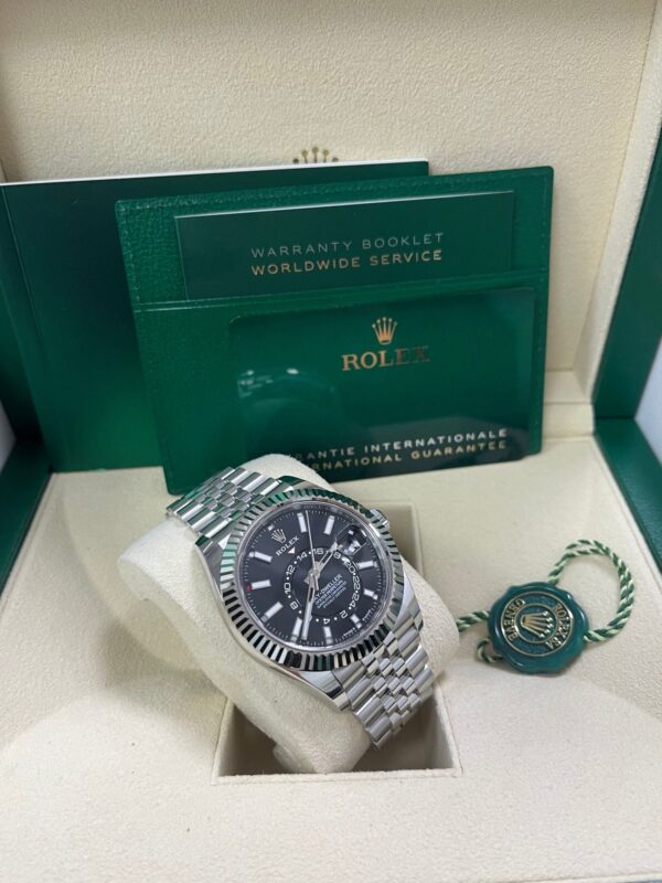Rolex Sky-Dweller Fluted Bezel Black Index Dial Jubilee Bracelet 336934 - Image 13