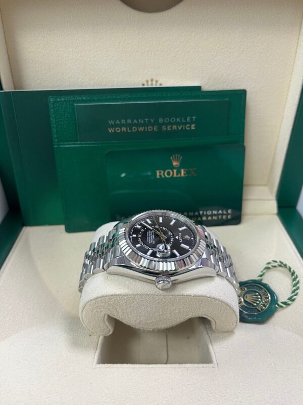 Rolex Sky-Dweller Fluted Bezel Black Index Dial Jubilee Bracelet 336934 - Image 10