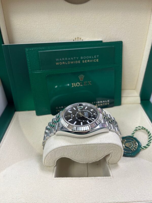 Rolex Sky-Dweller Fluted Bezel Black Index Dial Jubilee Bracelet 336934 - Image 7